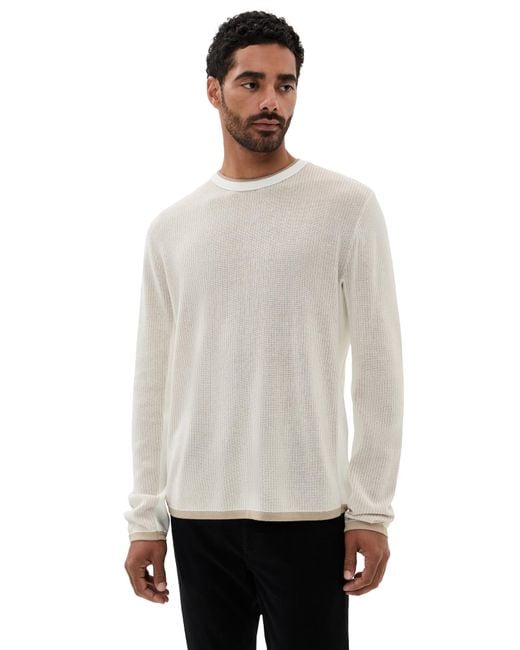 Rag & Bone White Harvey Crew for men