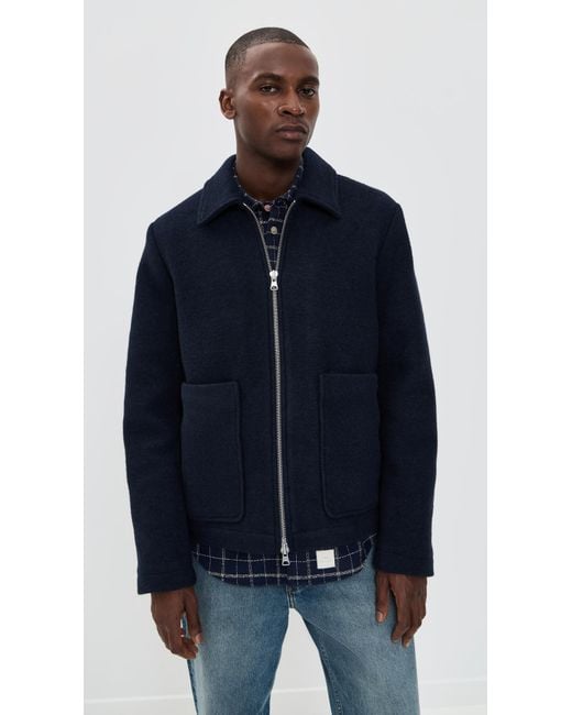 NN07 Blue Gael Zip Jacket for men