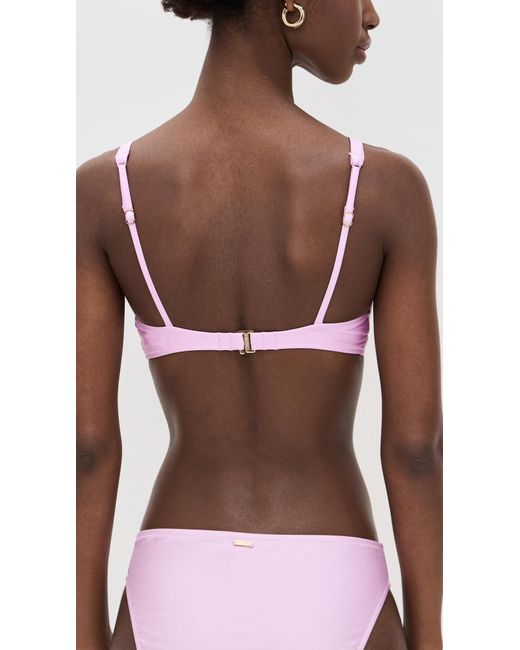 L'Agence Purple Lexie Shimmer Bra Top