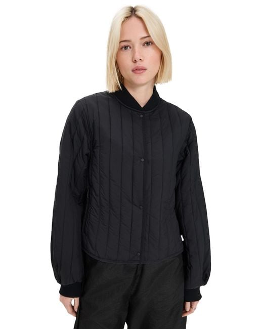 Rains Black Banja Liner Bomber W Jacket T1
