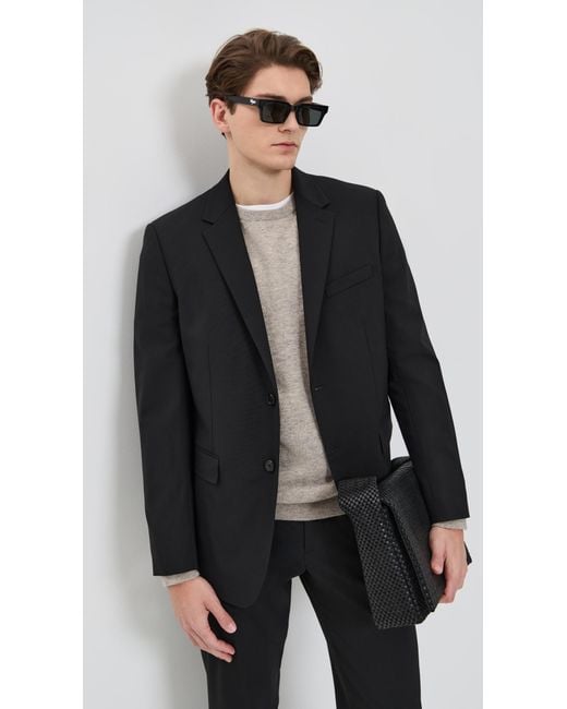 Theory Black Chambers Stretch Wool Blazer for men