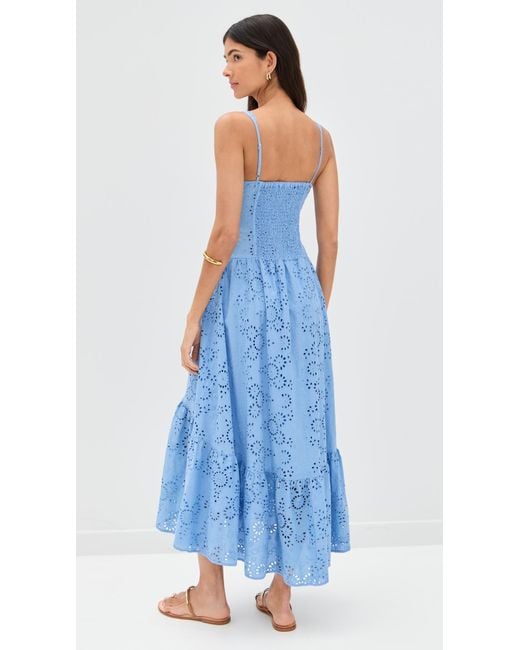astr the label women's yamila eyelet embroidered sleeveless maxi dress Strapless Floral Lace Fit-and-Flare