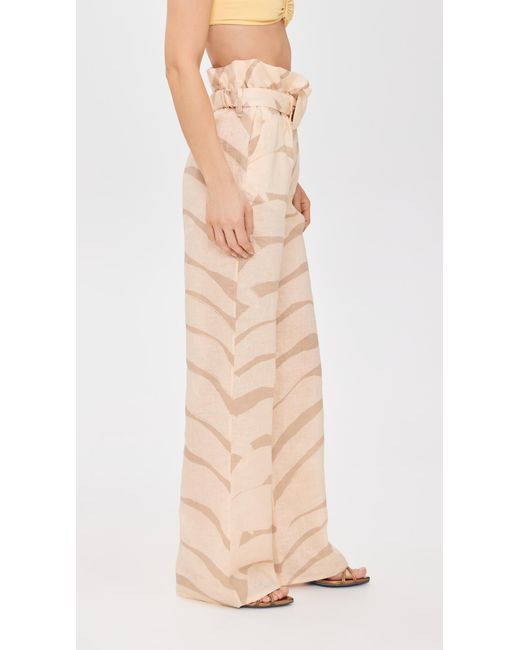 Johanna Ortiz Natural Palms And Shadows Pants