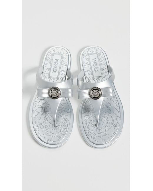 Versace Black Fabric Slides