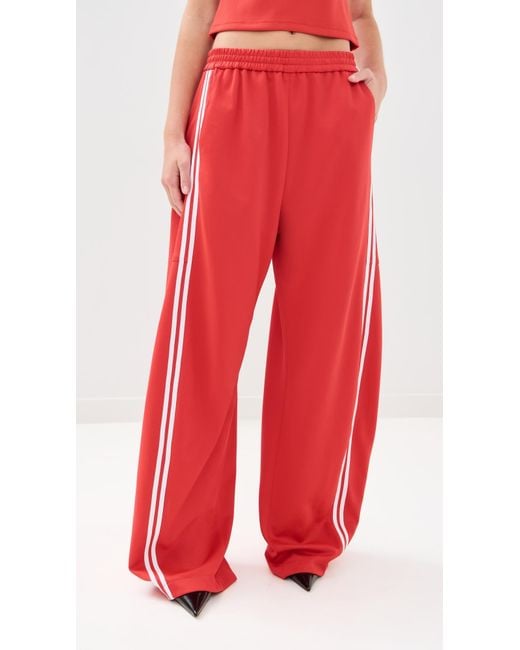 Tibi Red Active Knit Winslow Pants