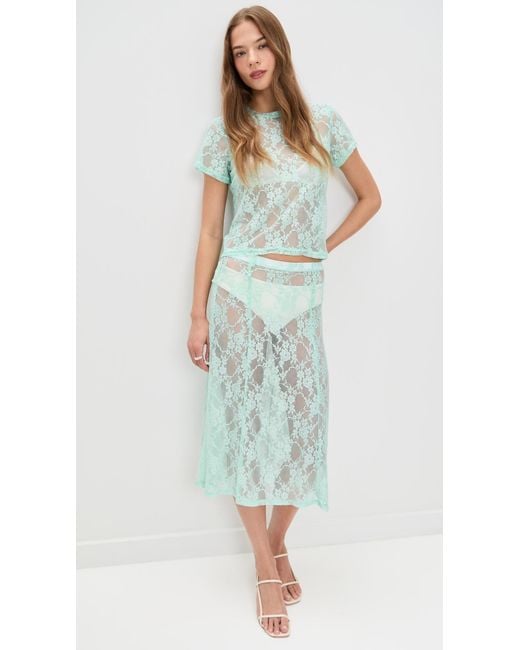 Le Bos Blue Lace Tee