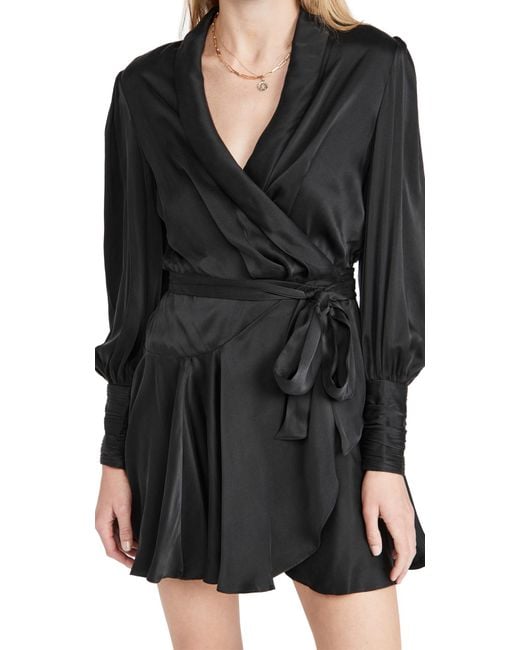 Zimmermann wrap shop dress black