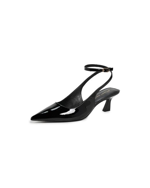 Stuart Weitzman Black Vinnie Strap Pumps 50Mm