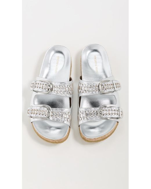 Veronica Beard Black Paige Slides