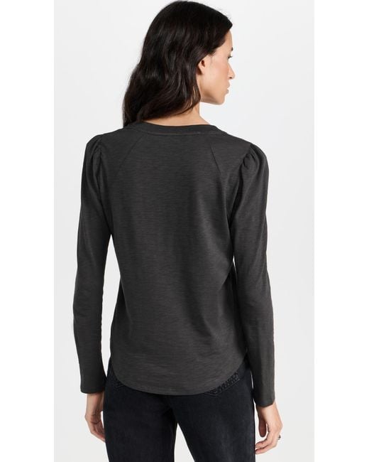 Veronica Beard Black Mason Baseball Tee