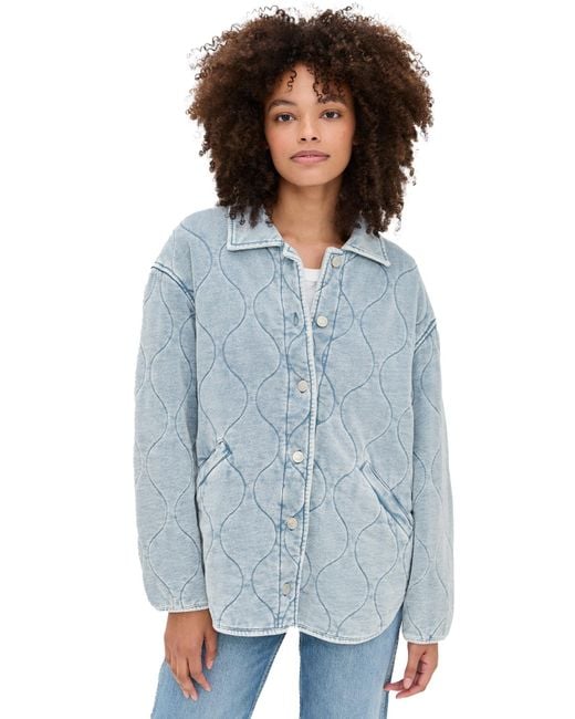 Z Supply Blue Boulder Knit Denim Jacket