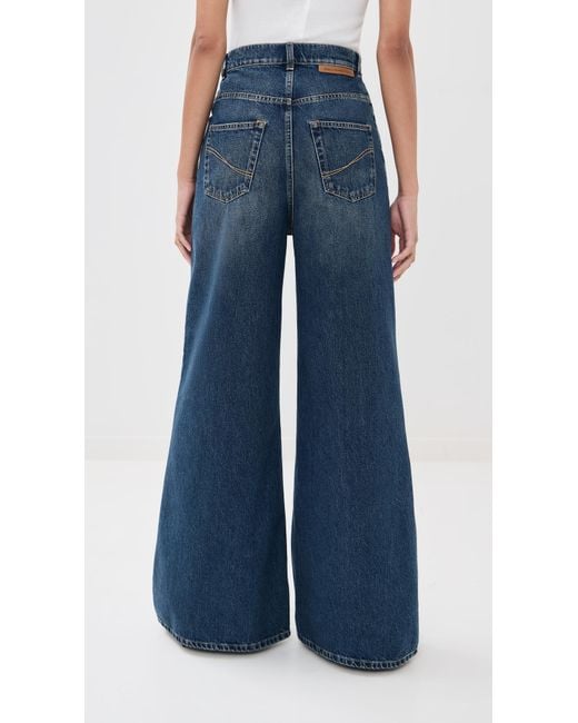 Stella McCartney Blue Wide High Waist Jeans
