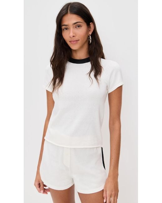 Le Bos White Ringer Tee