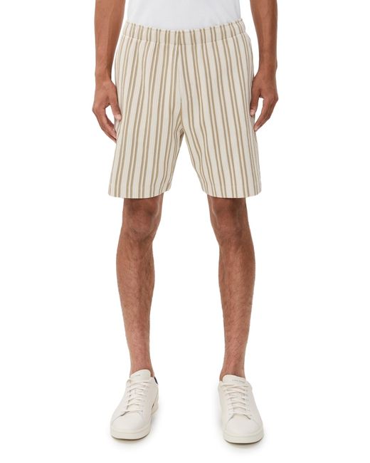 Vince Natural Jacquard Stripe Shorts 7.5 for men