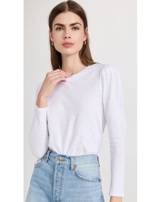 Veronica Beard White Mason Baseball Tee