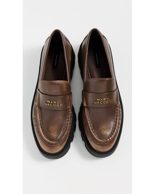 Marc Jacobs Brown Leather Frankie Loafers Marc Jacobs The Frankie Loafers in Brown | Lyst Canada main image 2