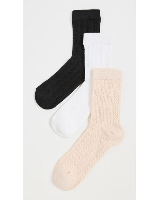 Stems Black Delicate Knit Socks
