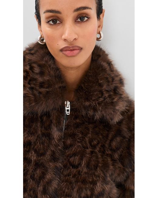 Blank NYC Brown Midnight Run Faux Fur Jacket