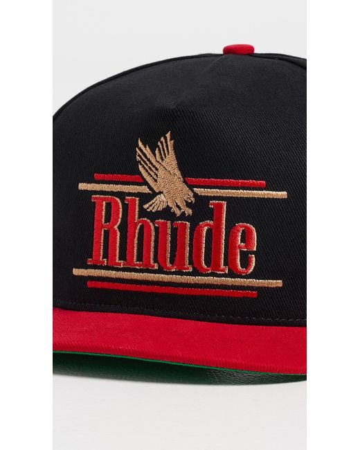 Rhude Black Rossa Structured Hat for men