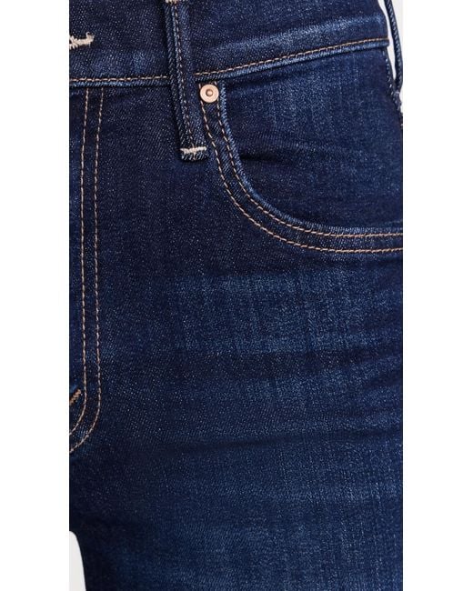 Mother Blue The Insider Crop Step Fray Jeans