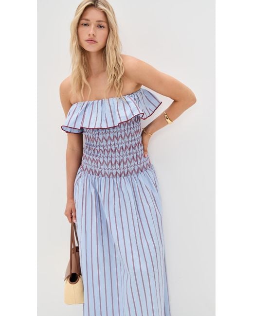Line & Dot Blue Getty Dress
