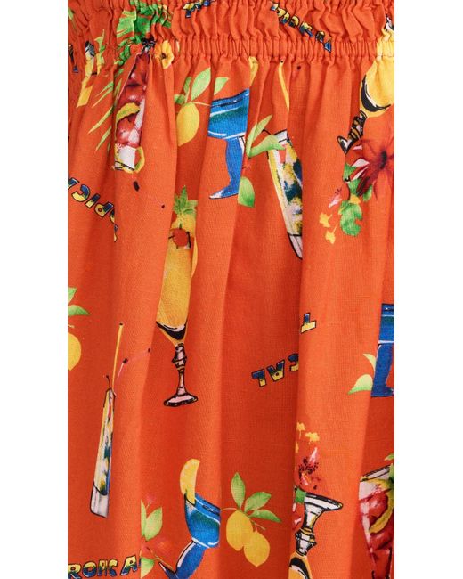Damson Madder Orange Lila Strappy Mini Dress