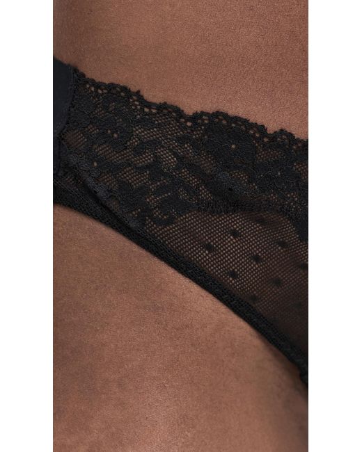 Commando Black Double Take Lace Thong