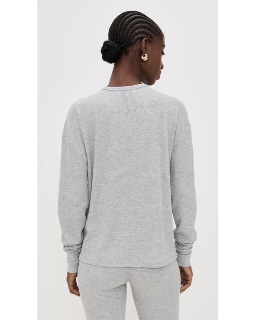 ÉTERNE Gray Oversized Thermal Top