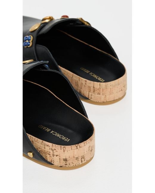 Veronica Beard Black Fern Charm Clogs