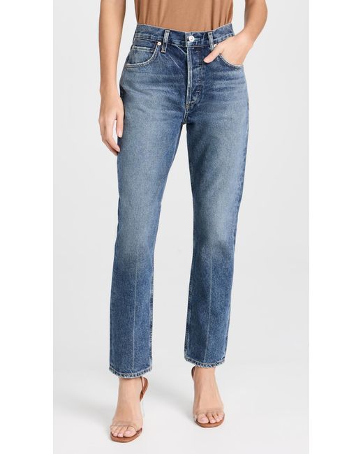 Citizens of Humanity Blue Charlotte High Rise Straight Jeans