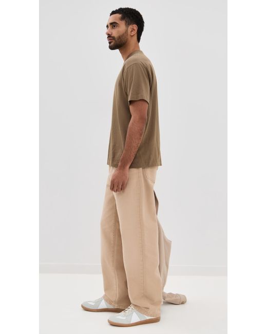 Asher Brown Noah Cotton Linen Tee for men