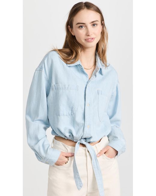 Mother The Tied Up In Knots Top in Blue | Lyst