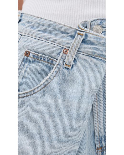 デニム・ジーパン Agolde Blue Jeans With Front-Fold Design Agolde Vana Jean: Fold Jeans in Blue | Lyst