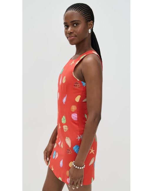 Never Fully Dressed Red Shell Ioana Mini Dress