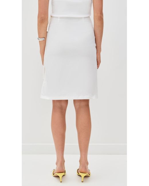 MSGM White Paillettes Skirt