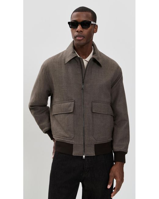 Theory Black Modern Aviator Jacket for men