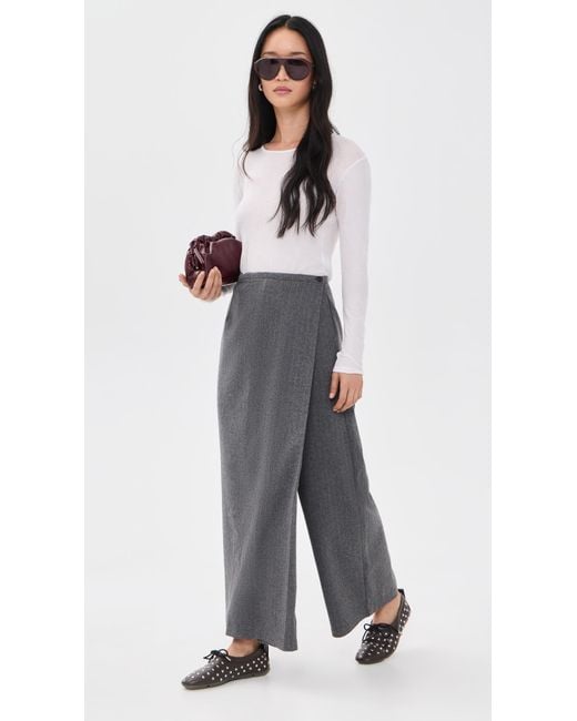 Source Unknown Gray Herman Wrap Trousers