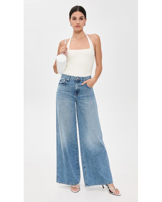 Fleur du Mal Blue Sofia Thong Bodysuit