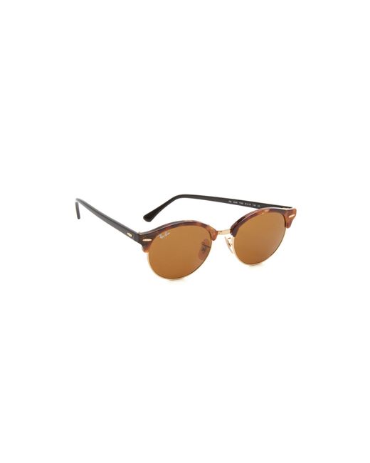 Ray-Ban Brown Rb4246 Clubmaster Round Sunglasses