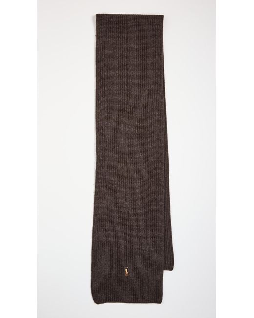 Polo Ralph Lauren Brown Signature Knit Scarf for men