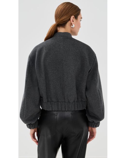 Another Tomorrow Black Bomber Jacket