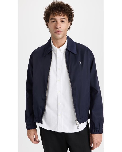 AMI Blue Adc Zipped Jacket for men