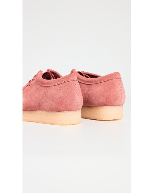 Clarks Pink Wallabee Shoes 9 for men