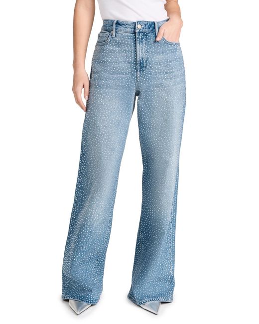 GOOD AMERICAN Blue Relaxed Crystal Jeans