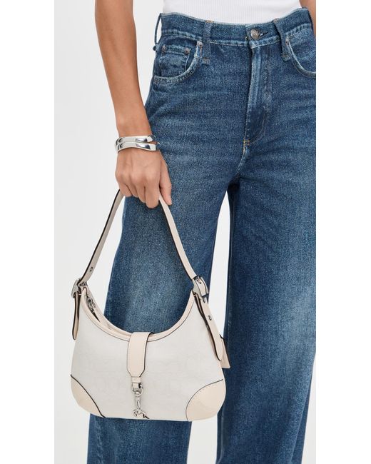 COACH Pink The Originals Signature Jacquard Handbag