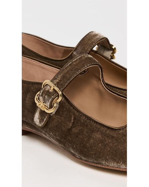 Sam Edelman White Michaela Mary Jane Flat Dark Silver Sage 10 Medium