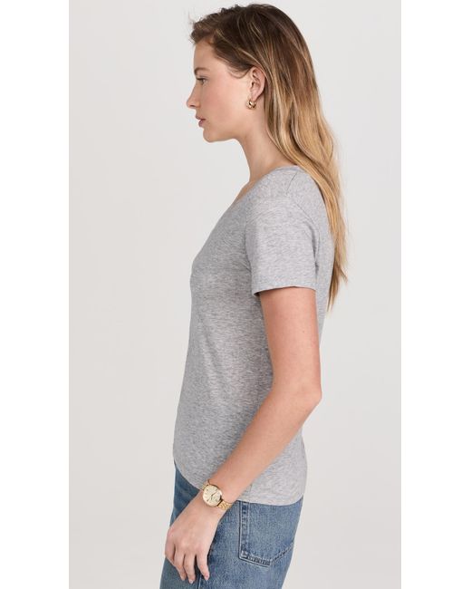 Vince White Essential V Neck Tee