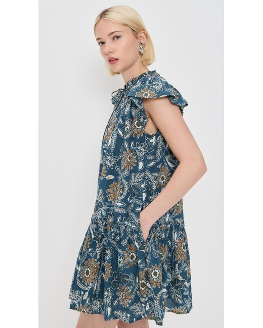 Cleobella Blue Lydia Mini Dress