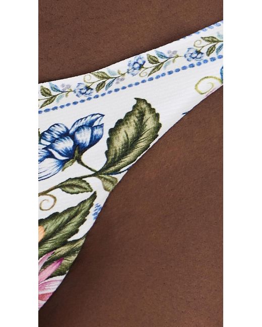 Farm Rio Brown Sweet Bloom Bouquet Full Low Bikini Bottoms