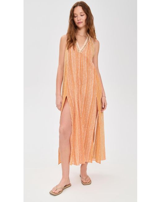 Poupette Multicolor Long Dress Nava Stripe Coverup